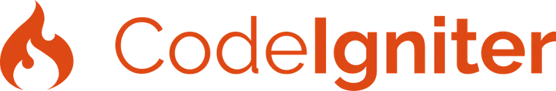 CodeIgniter logo with an orange flame symbol beside the CodeIgniter wordmark