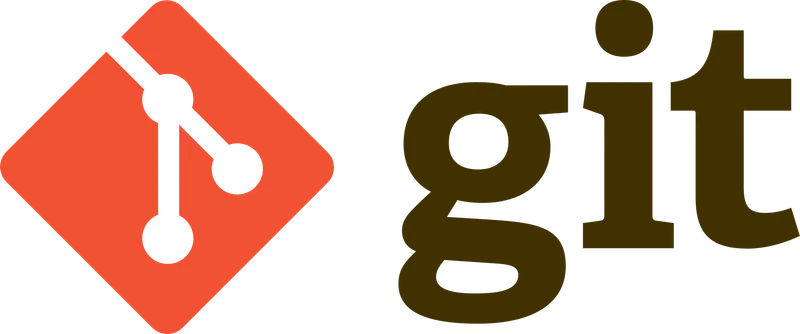 Orange Git logo showing a branching diamond symbol next to the word git