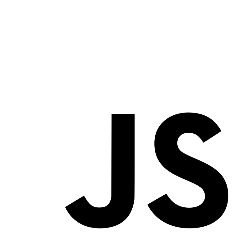 Black JS letters on a yellow square, the widely used unofficial JavaScript logo