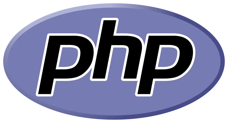Official PHP logo with lowercase php lettering inside a purple oval