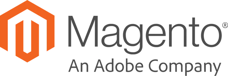 Magento logo with an orange geometric M symbol next to the word Magento