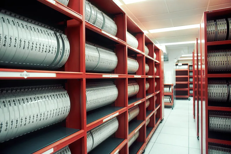 Magnetic computer tapes of the kind once used for data storage and off-site backups