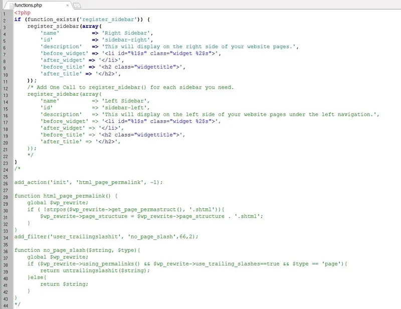 Computer monitor showing custom PHP source code in a text editor