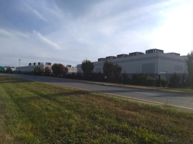 Amazon Web Services data centre buildings in Ashburn, Virginia.